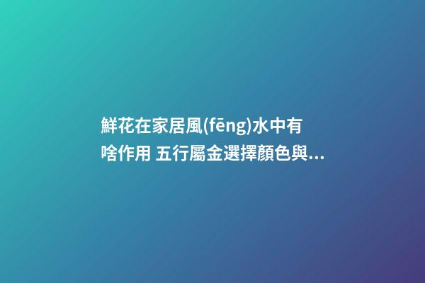 鮮花在家居風(fēng)水中有啥作用 五行屬金選擇顏色與對(duì)應(yīng)的方位風(fēng)水有